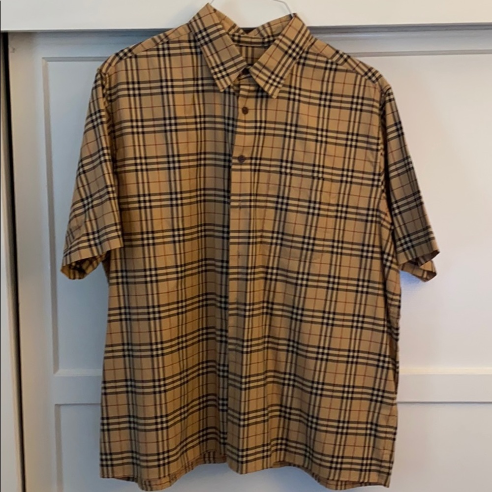 Burberry Plaid Short-Sleeve Button Shirt